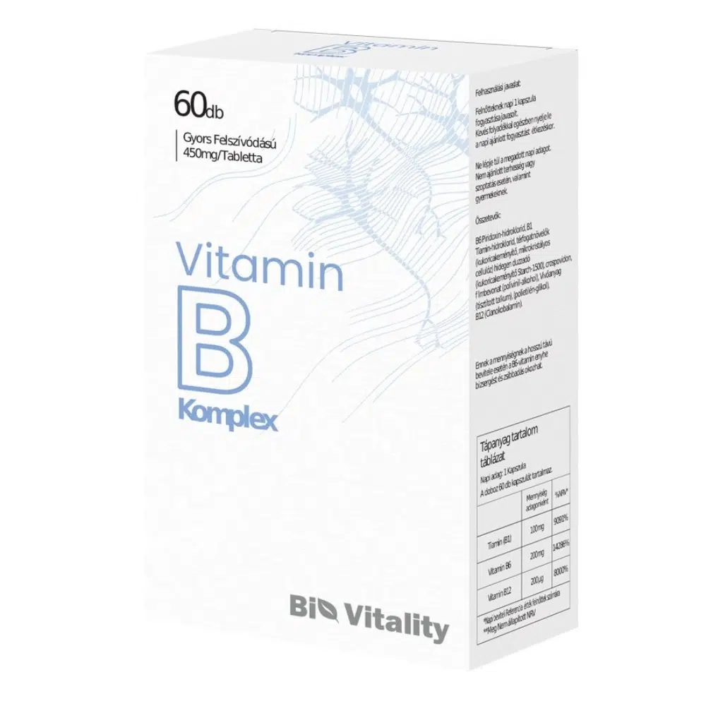 Bio Vitality B-vitamin komplex filmtabletta - 60db