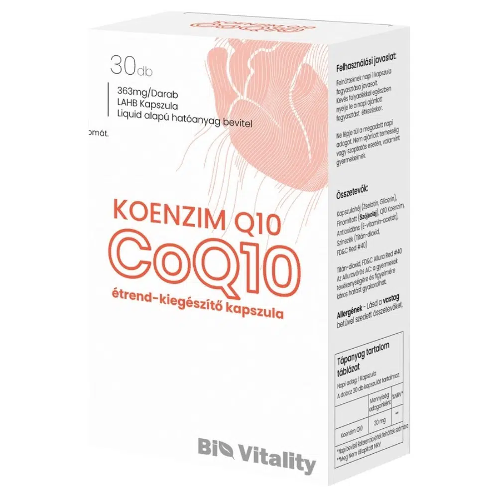 Bio Vitality Koenzim Q10 lágyzselatin kapszula - 30db