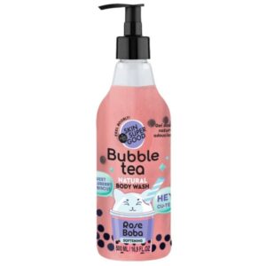 Skin Super Good Bubble Tee Rose Boba puhító tusfürdő eperrel és hibiszkusszal - 500ml
