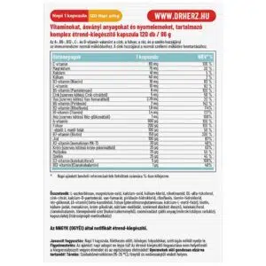 Dr. Herz A-Z multivitamin Komplex XXL kapszula - 120db - Image 2