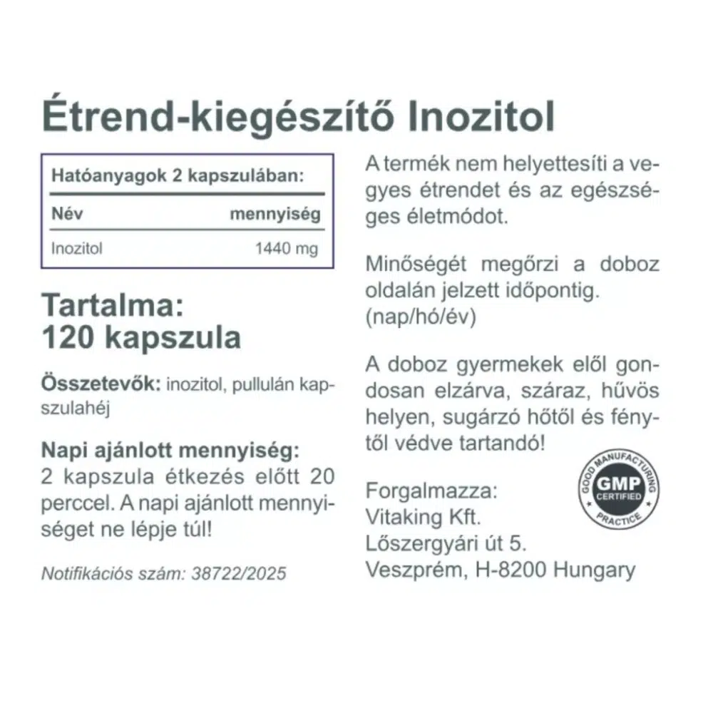 Vitaking Inozitol kapszula - 120db - Image 2