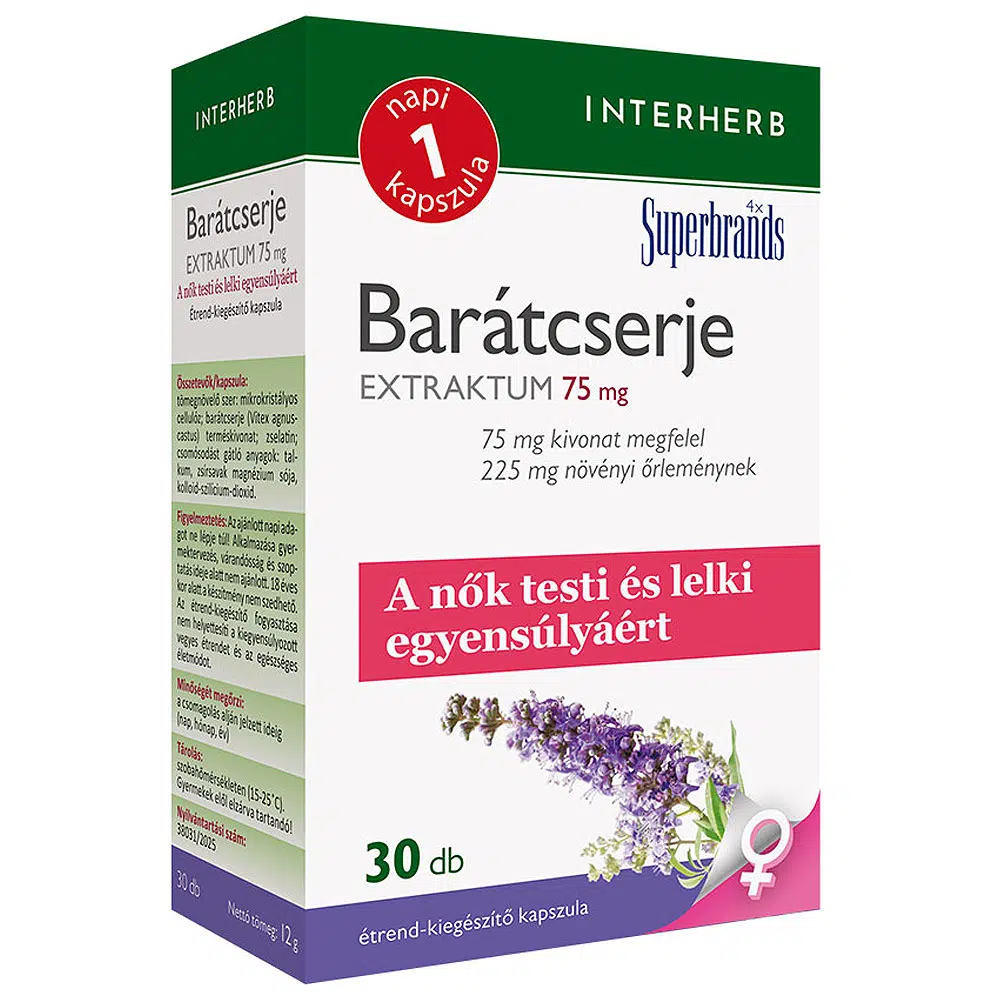 Interherb Barátcserje extraktum 75mg kapszula - 30db