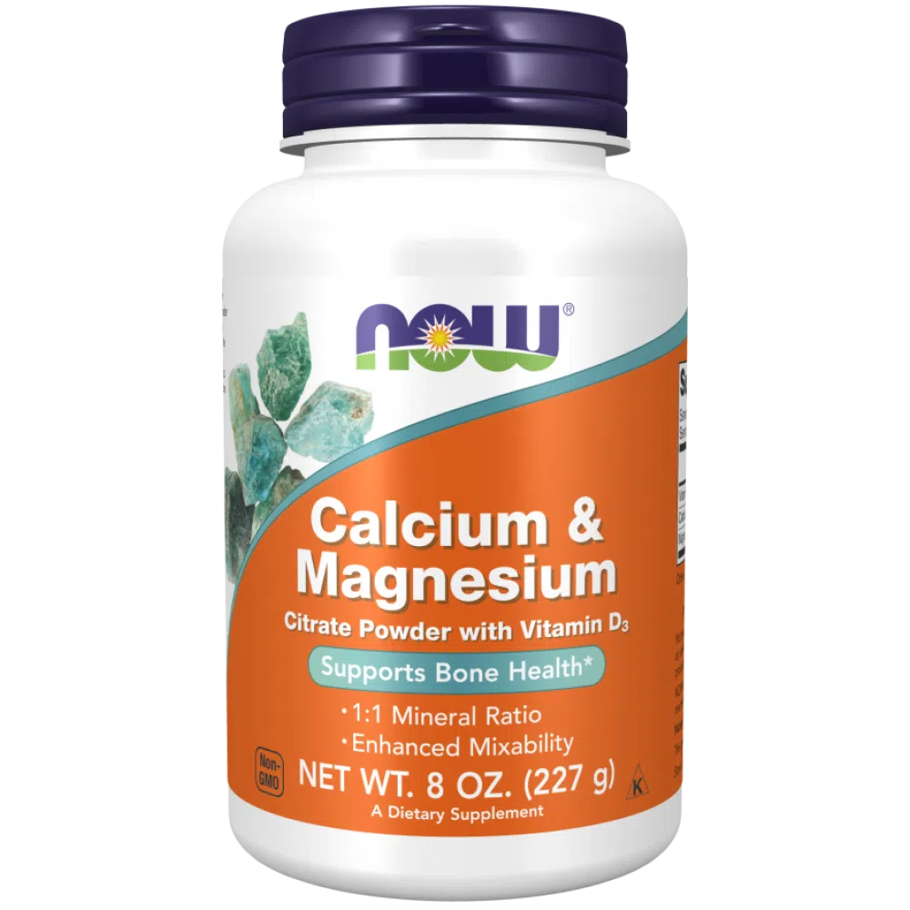 Now Calcium & Magnesium por D-vitaminnal - 227 g