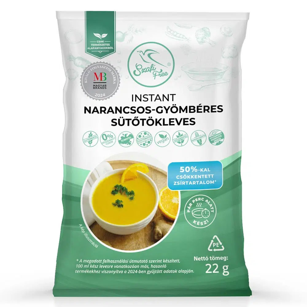 Szafi Free narancsos-gyömbéres sütőtökleves - 22 g