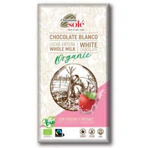 Chocolates Solé Bio Epres-Joghurtos fehércsokoládé - 100g