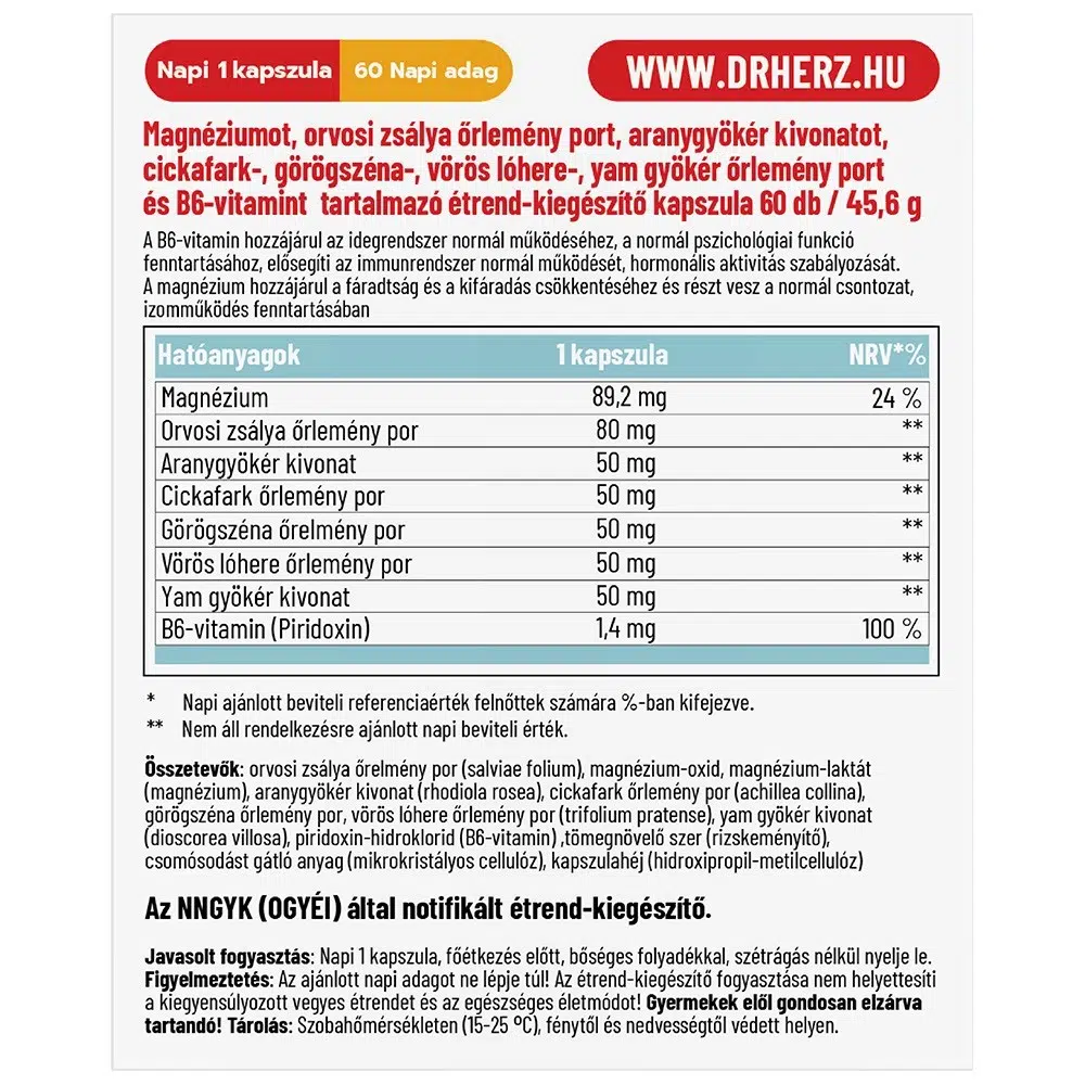 Dr. Herz Menopauza Plus kapszula - 60db - Image 2