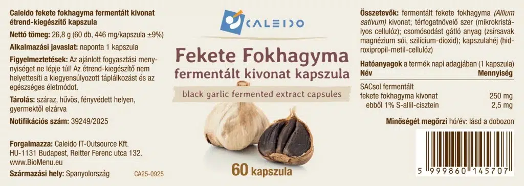 Caleido Fekete Fokhagyma fermentált kivonat kapszula - 60db - Image 2