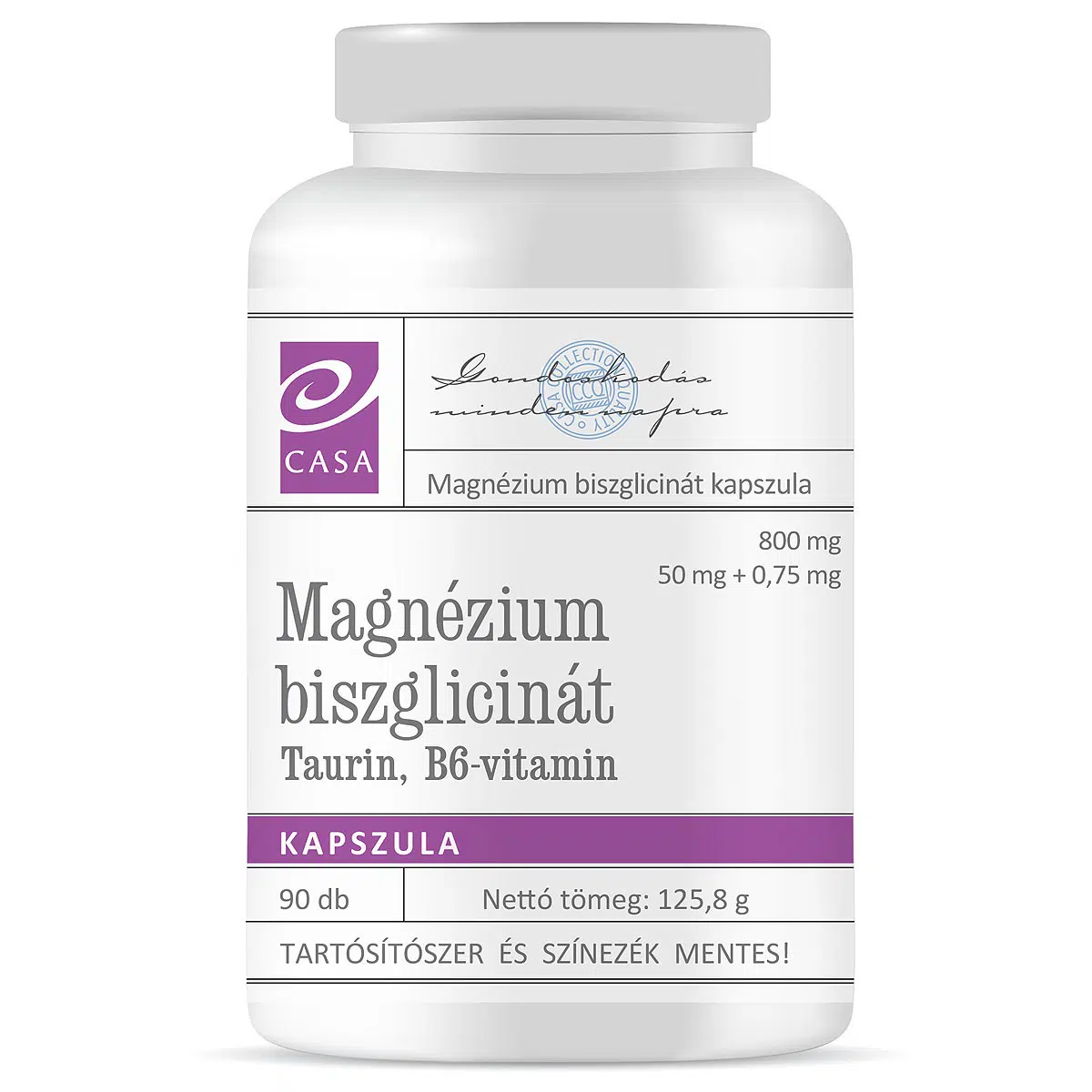 Casa Magnézium Biszglicinát+Taurin+B6 kapszula - 90db