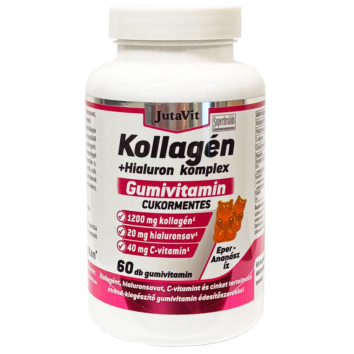 JutaVit Kollagén Komplex cukormentes gumivitamin - 60db