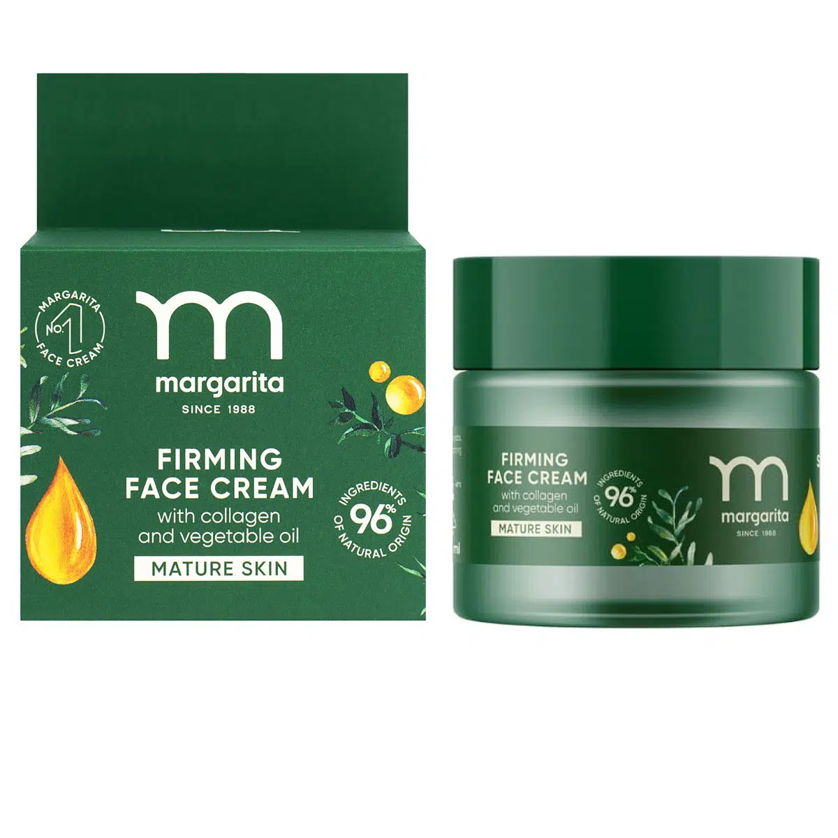 Margarita Feszesítő arckrém kollagénnel és növényi olajjal - 50ml