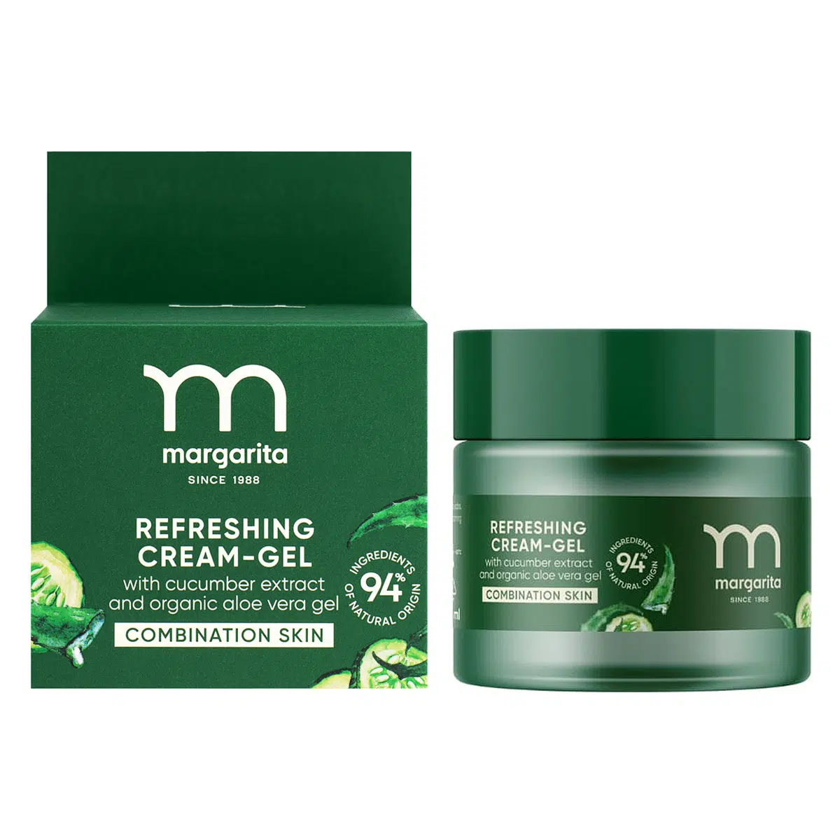 Margarita Frissítő gél-krém uborkakivonattal és bio aloevera géllel - 50ml