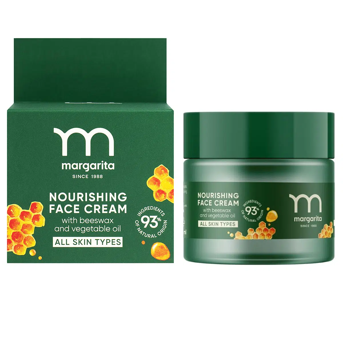 Margarita Tápláló arckrém méhviasszal és növényi olajjal - 50ml
