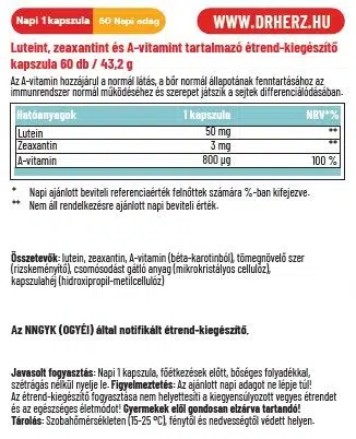 Dr. Herz Lutein Max kapszula - 60db - Image 2