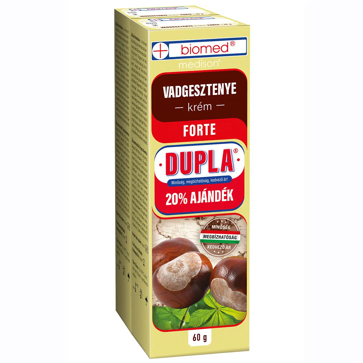 Biomed vadgesztenye krém forte dupla 2x60 g