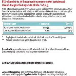 Dr. Herz B12-vitamin Pro kapszula - 60db - Image 2