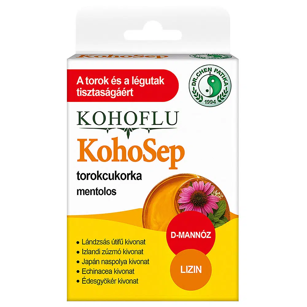 Dr.chen Kohoflu KohoSep szopogatós torokcukorka - 12db