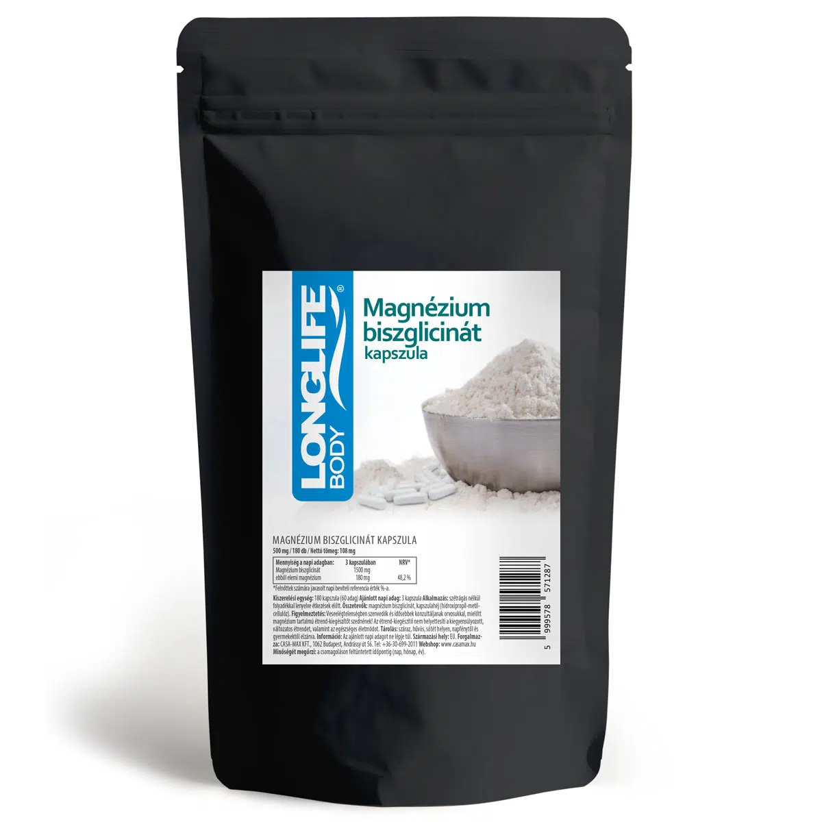 Longlife Magnézium Biszglicinát kapszula - 180db