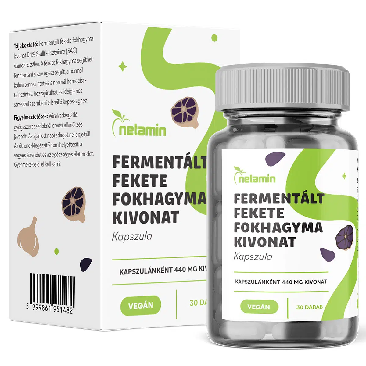 Netamin Fermentált Fekete fokhagyma kivonat kapszula 30db