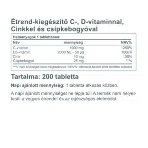 Vitaking C+D+Cink tabletta - 200db - Image 2