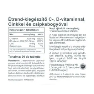 Vitaking C+D+Cink tabletta - 90db - Image 2