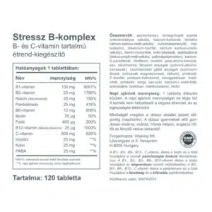 Vitaking Stress B-Komplex vitamin tabletta – 120db - Image 2