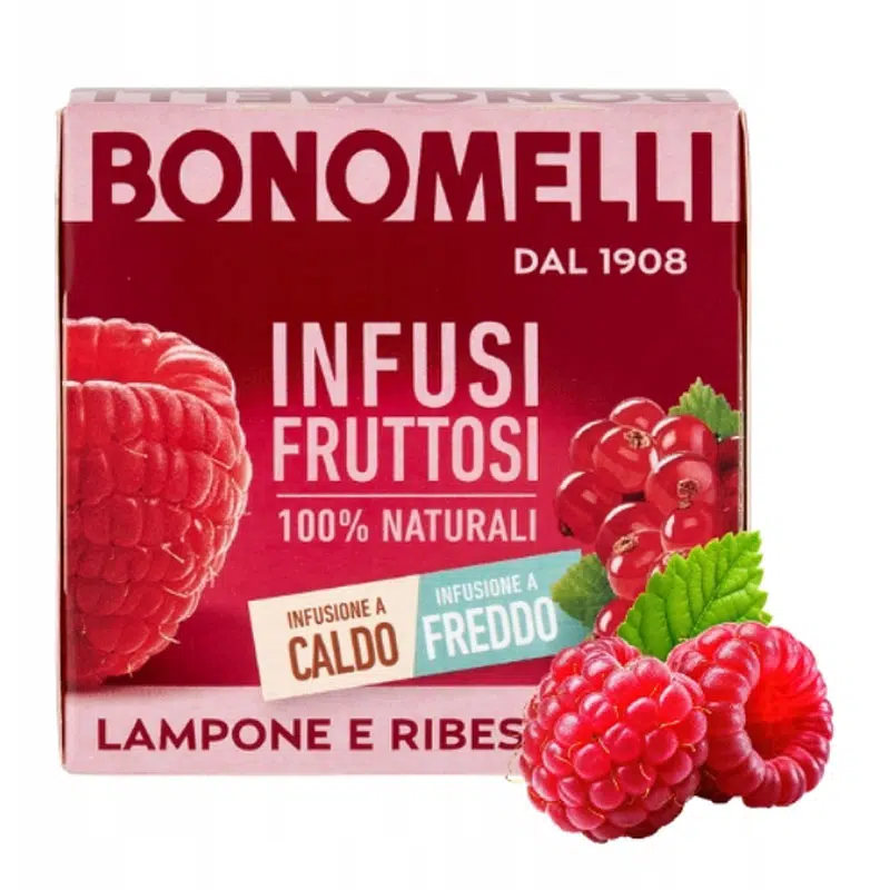 Bonomelli Málna és piros ribizli gyümölcstea – 12 tasak