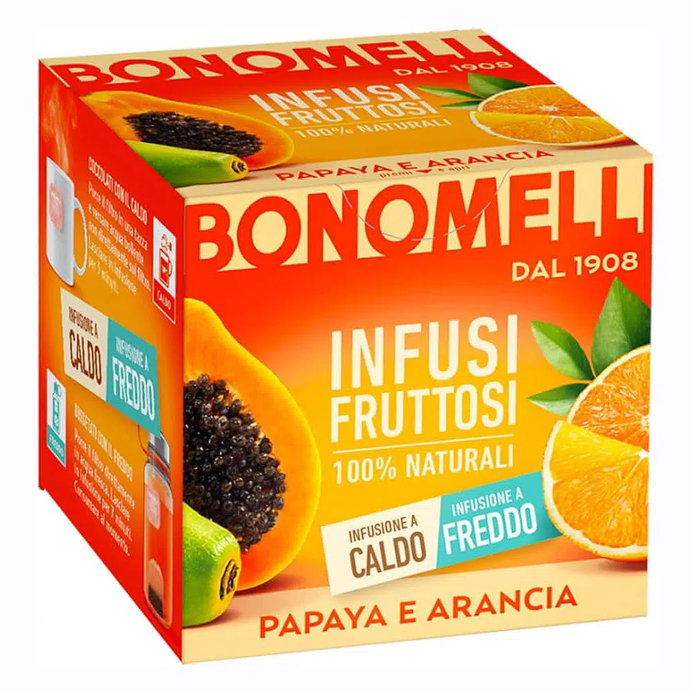 Bonomelli Papaya és narancs gyümölcstea - 12 tasak