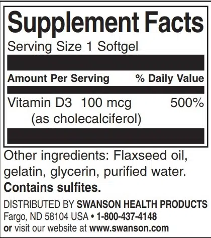 Swanson D3-vitamin 4000NE lágyzselatin kapszula - 90db - Image 2