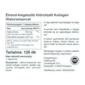 Vitaking Kollagén+Hialuronsav kapszula - 120db - Image 2