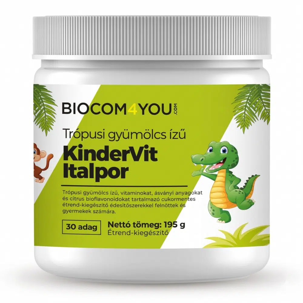 Biocom4You Kindervit - trópusi gyümölcsízű italpor 190g