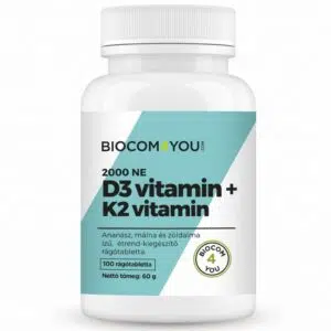 Biocom4You Vitamin D3 2000 IU + K2-vitamin 100 tabletta