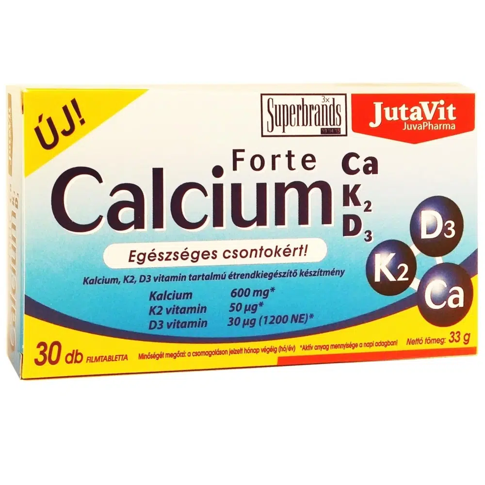 Jutavit Calcium Forte CA/K2/D3 tabletta 30db