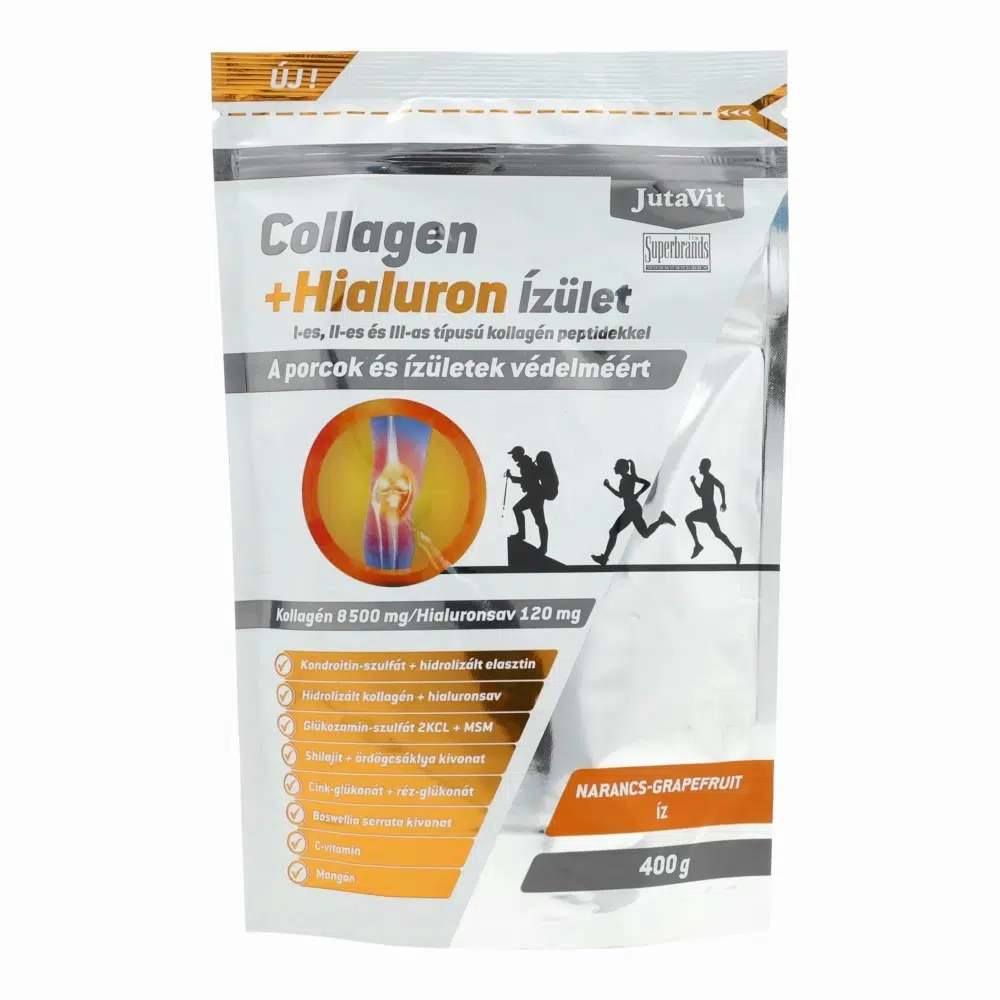 JutaVit Collagen+Hialuron ÍZÜLET Narancs-Grapefruit 400g