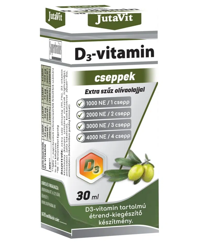 JutaVit D3-vitamin cseppek 1000NE - Extra szűz olivaolajjal 30ml