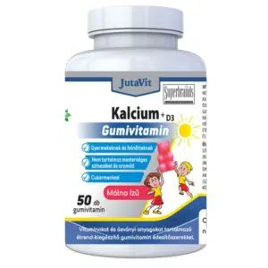 JutaVit Kalcium+D3 Málna ízű Gumivitamin 50db