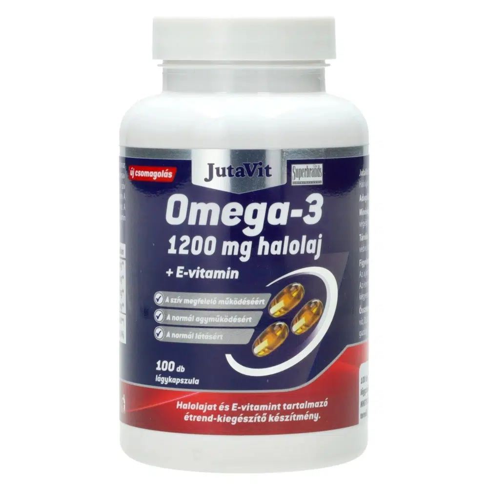Jutavit omega-3+e vitamin kapszula 100db