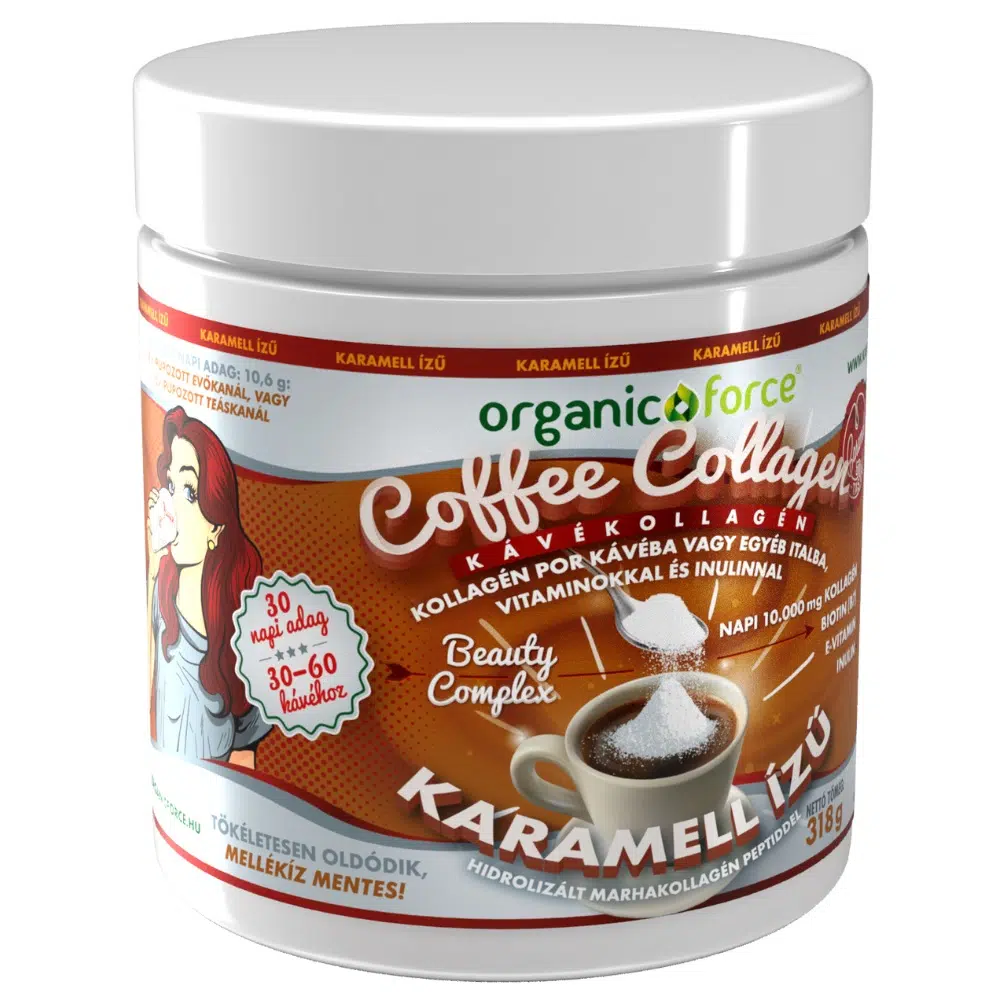 Organic Force Coffee Collagen - Kávékollagén (Karamell) 318g