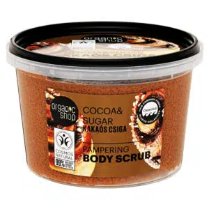 Organic Shop Kakaós csiga Kényeztető testradír bio kakaóval és cukorral - 250ml