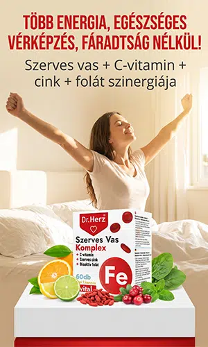 Dr. Herz Szerves Vas komplex+C-vitamin+Szerves Cink+Folát kapszula