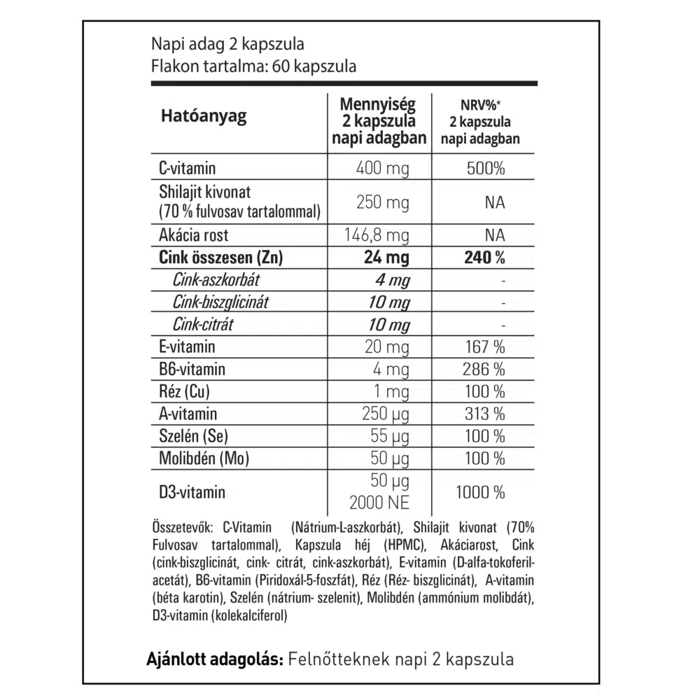 Hymato Cink 3 kapszula - 60db - Image 2