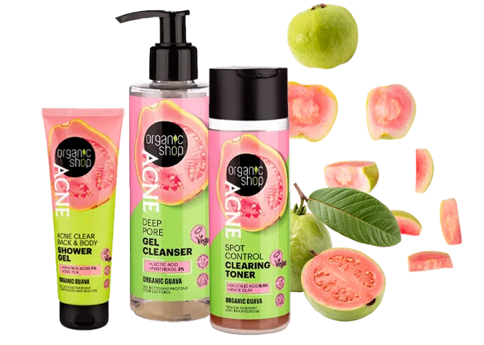 Organic Shop ACNE: tiszta, mattított bőr a bio guava erejével