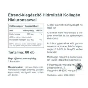 Vitaking Kollagén+Hialuronsav kapszula - 60db - Image 2