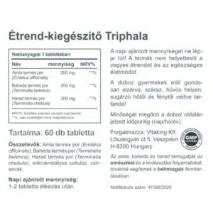 Vitaking Triphala tabletta - 60db - Image 2