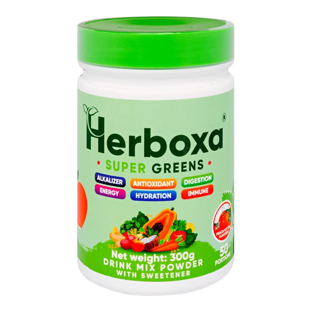 Herboxa Super Greens őszibarackos jeges tea ízben - 300g