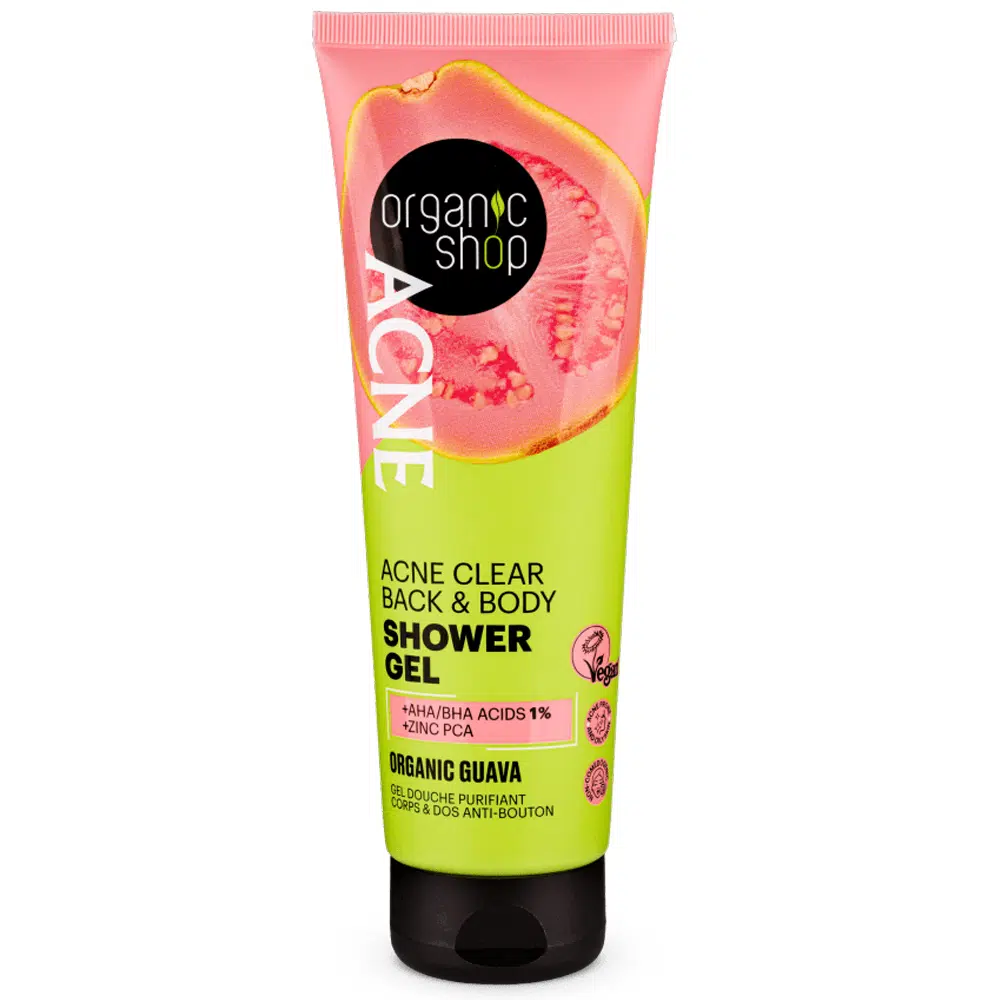Organic Shop ACNE Tusfürdő pattanásos bőrre bio guavával - 200ml