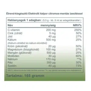 Vitaking Elektrolit citrom-menta ízű italpor - 165g - Image 2