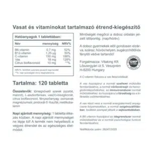 Vitaking Vas-komplex tabletta - 120db - Image 2