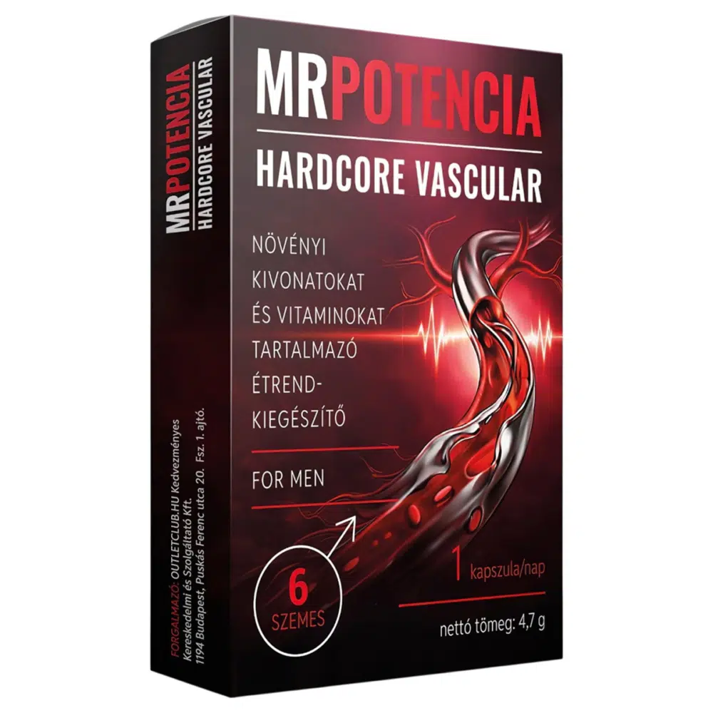 Mr. Potencia Hardcore Vascular potencianövelő kapszula - 6db