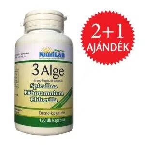 Nutrilab 3 Alge - Spirulina, Chlorella és Vörös alga kapszula 2+1 AKCIÓ - 3x120db