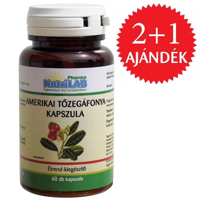 Nutrilab Amerikai tőzegáfonya kapszula 2+1 AKCIÓ - 3x60db